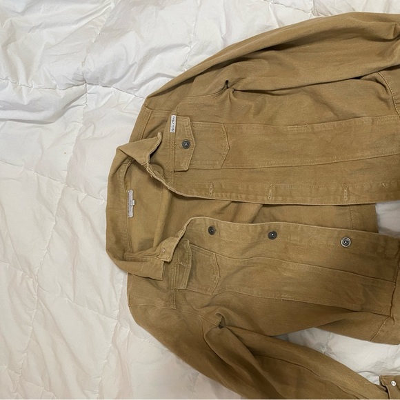 Liquor n poker tan denim jacket size Large - Picture 2 of 3